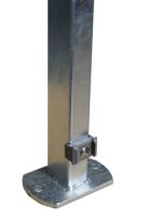 Pfosten Bodenplatte vz 60x40x900 oZ 3 Kl.halter o.1 Flacheisen+je3 Schrauben