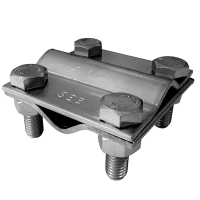 Kreuzverbinder V4A rund/rund 2-tlg. universal flach/flach